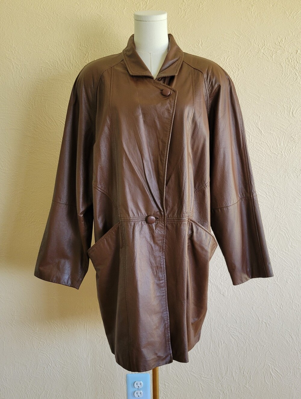 Pelle | 90s Vintage Brown Leather Jacket